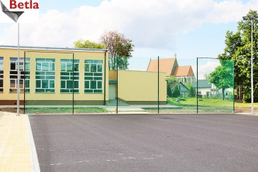  Siatka na ogrodzenie szkolnego boiska, polipropylenowa 